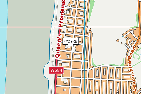 FY2 9RE map - OS VectorMap District (Ordnance Survey)