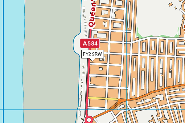 FY2 9RW map - OS VectorMap District (Ordnance Survey)