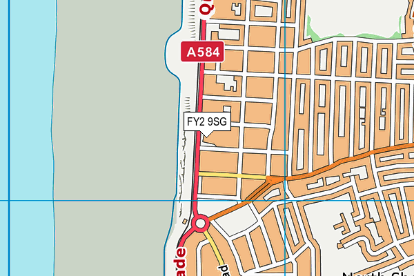 FY2 9SG map - OS VectorMap District (Ordnance Survey)