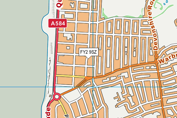 FY2 9SZ map - OS VectorMap District (Ordnance Survey)