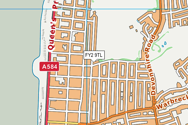 FY2 9TL map - OS VectorMap District (Ordnance Survey)