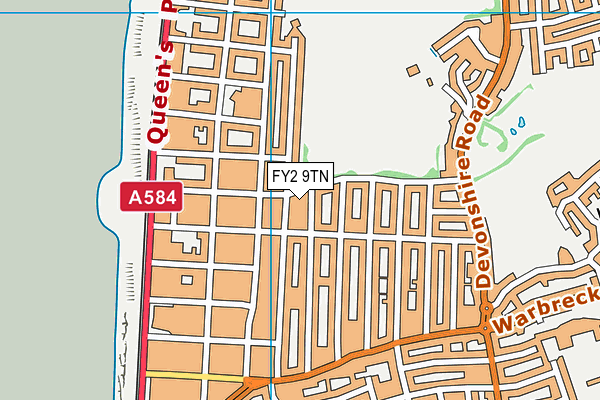 FY2 9TN map - OS VectorMap District (Ordnance Survey)