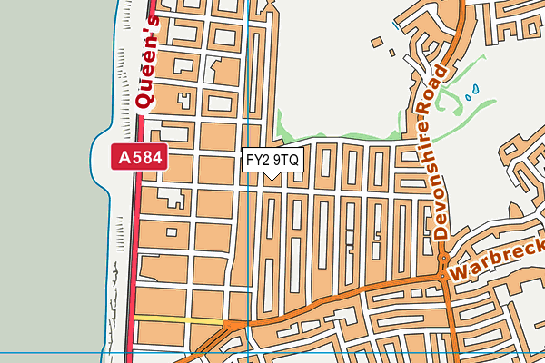 FY2 9TQ map - OS VectorMap District (Ordnance Survey)