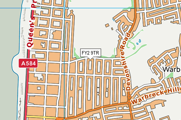 FY2 9TR map - OS VectorMap District (Ordnance Survey)