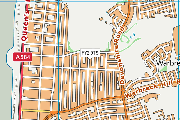 FY2 9TS map - OS VectorMap District (Ordnance Survey)