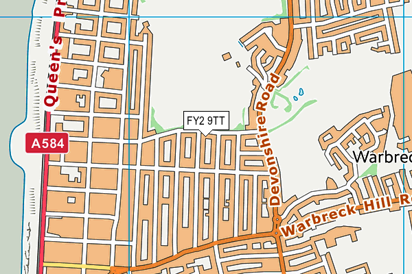 FY2 9TT map - OS VectorMap District (Ordnance Survey)