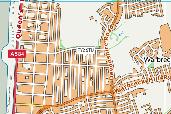 FY2 9TU map - OS VectorMap District (Ordnance Survey)