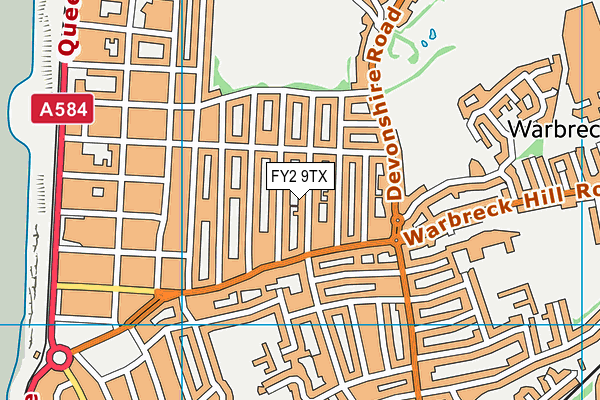 FY2 9TX map - OS VectorMap District (Ordnance Survey)