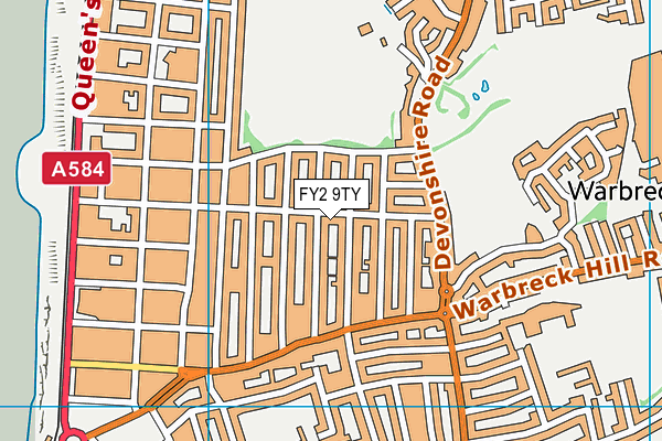 FY2 9TY map - OS VectorMap District (Ordnance Survey)