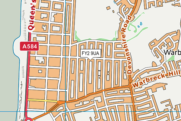 FY2 9UA map - OS VectorMap District (Ordnance Survey)