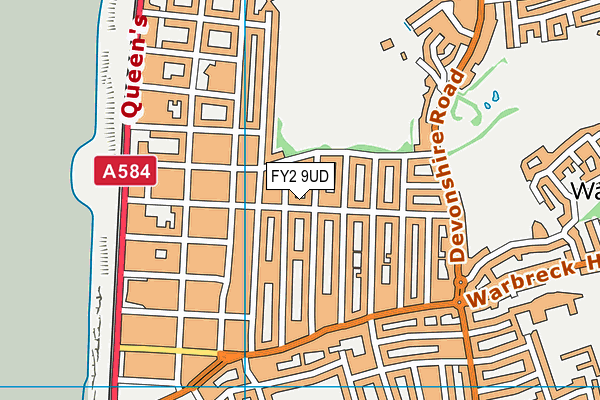 FY2 9UD map - OS VectorMap District (Ordnance Survey)