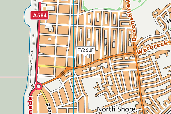 FY2 9UF map - OS VectorMap District (Ordnance Survey)