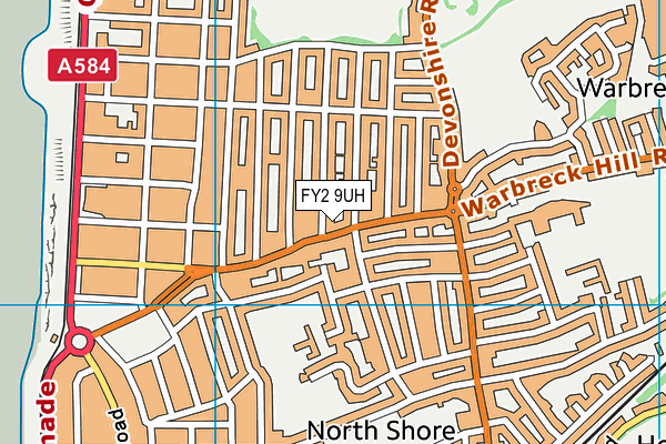 FY2 9UH map - OS VectorMap District (Ordnance Survey)