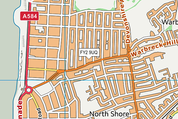 FY2 9UQ map - OS VectorMap District (Ordnance Survey)