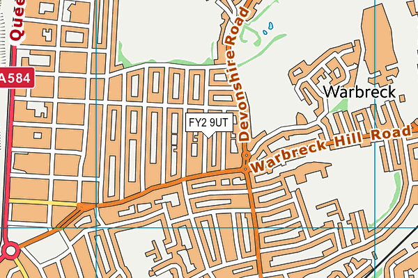 FY2 9UT map - OS VectorMap District (Ordnance Survey)