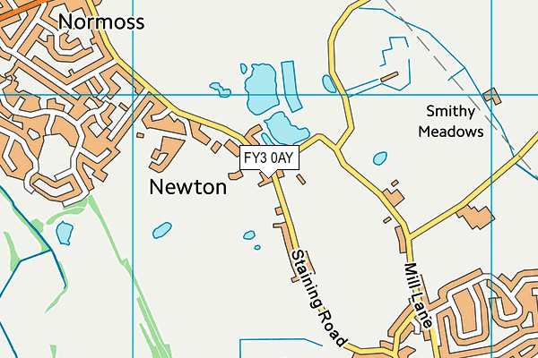 FY3 0AY map - OS VectorMap District (Ordnance Survey)