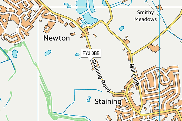 FY3 0BB map - OS VectorMap District (Ordnance Survey)