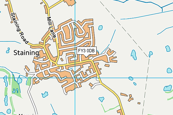 FY3 0DB map - OS VectorMap District (Ordnance Survey)