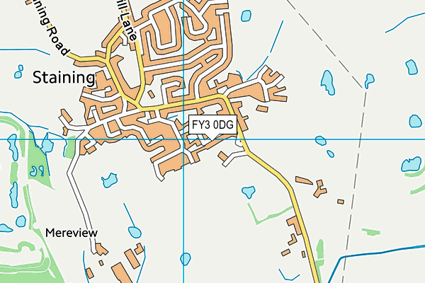 FY3 0DG map - OS VectorMap District (Ordnance Survey)
