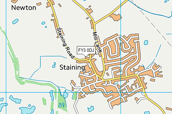 FY3 0DJ map - OS VectorMap District (Ordnance Survey)