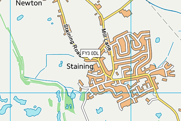 FY3 0DL map - OS VectorMap District (Ordnance Survey)