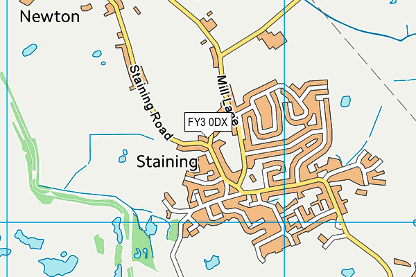 FY3 0DX map - OS VectorMap District (Ordnance Survey)