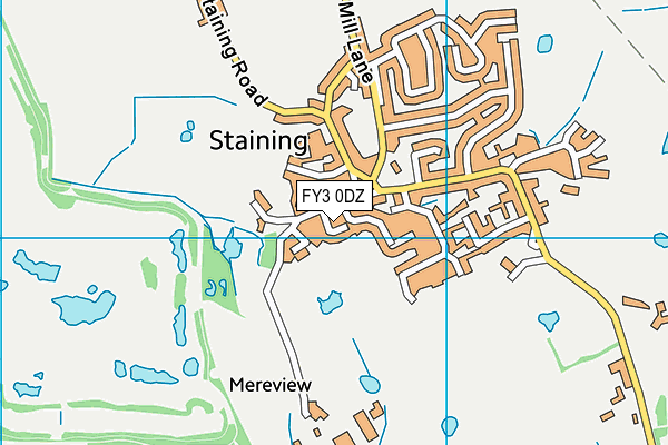 FY3 0DZ map - OS VectorMap District (Ordnance Survey)