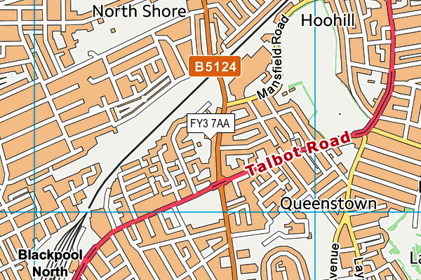 FY3 7AA map - OS VectorMap District (Ordnance Survey)