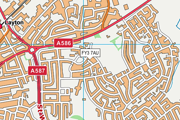 FY3 7AU map - OS VectorMap District (Ordnance Survey)