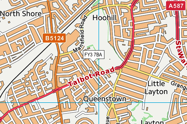FY3 7BA map - OS VectorMap District (Ordnance Survey)