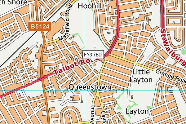 FY3 7BD map - OS VectorMap District (Ordnance Survey)