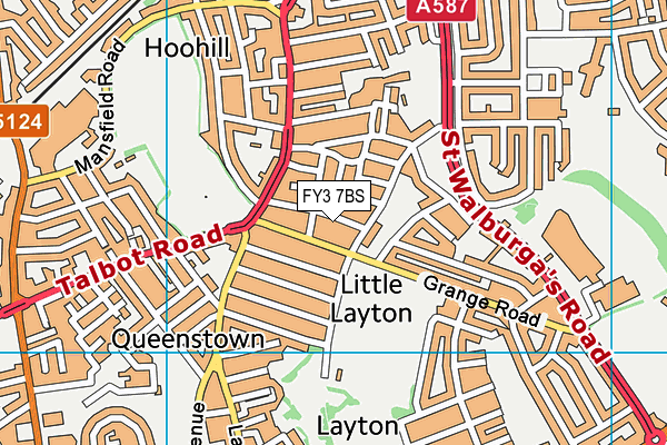 FY3 7BS map - OS VectorMap District (Ordnance Survey)