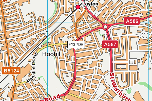 FY3 7DR map - OS VectorMap District (Ordnance Survey)