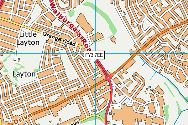 FY3 7EE map - OS VectorMap District (Ordnance Survey)