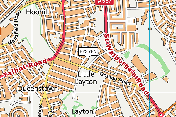 FY3 7EN map - OS VectorMap District (Ordnance Survey)