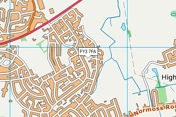 FY3 7FA map - OS VectorMap District (Ordnance Survey)