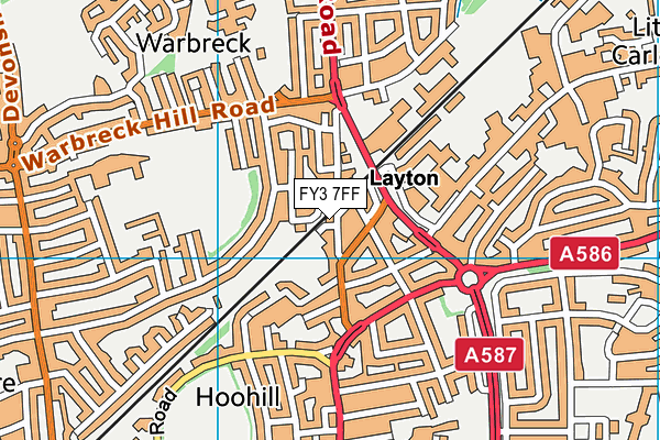 FY3 7FF map - OS VectorMap District (Ordnance Survey)