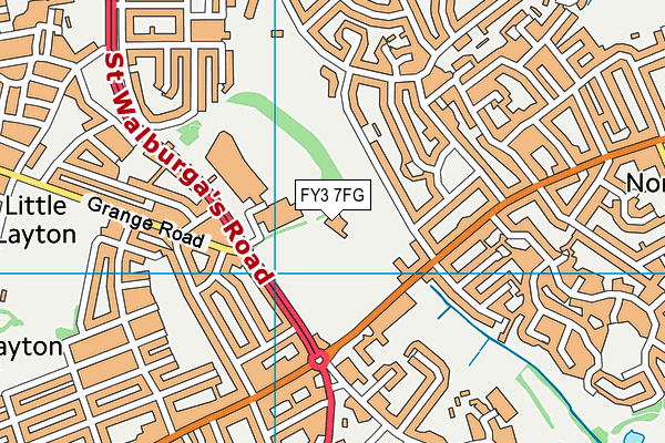 FY3 7FG map - OS VectorMap District (Ordnance Survey)