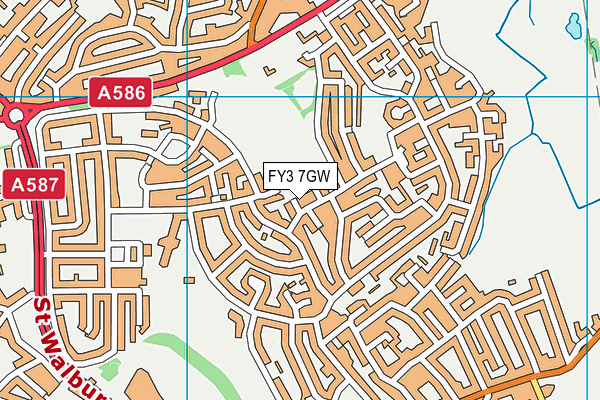 FY3 7GW map - OS VectorMap District (Ordnance Survey)