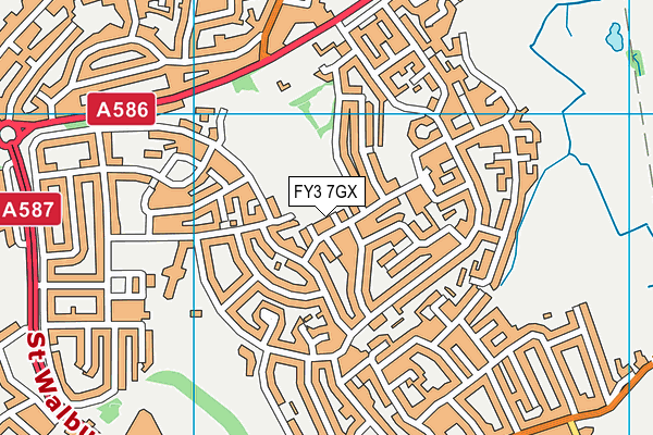 FY3 7GX map - OS VectorMap District (Ordnance Survey)