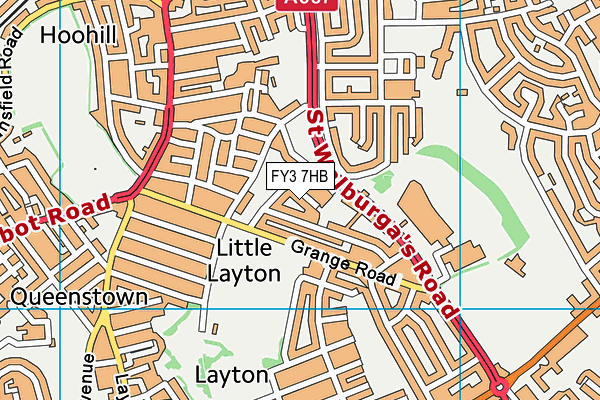 FY3 7HB map - OS VectorMap District (Ordnance Survey)