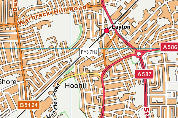 FY3 7HJ map - OS VectorMap District (Ordnance Survey)