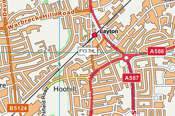 FY3 7HL map - OS VectorMap District (Ordnance Survey)