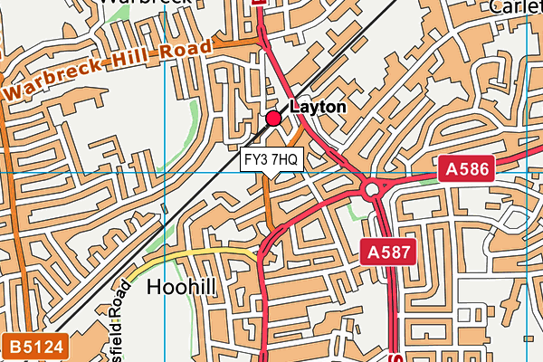 FY3 7HQ map - OS VectorMap District (Ordnance Survey)