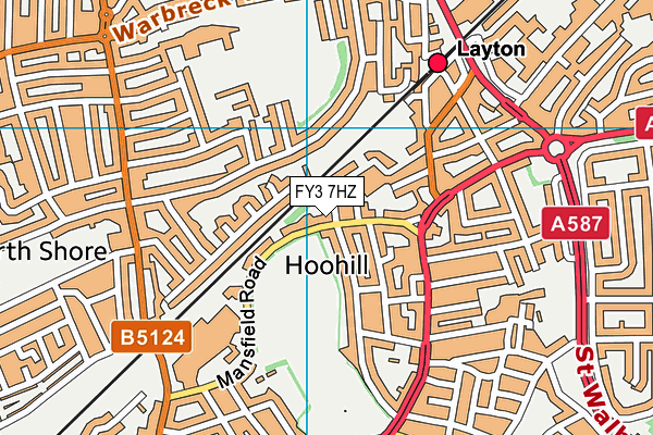 FY3 7HZ map - OS VectorMap District (Ordnance Survey)