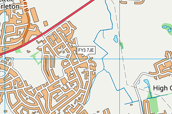 FY3 7JE map - OS VectorMap District (Ordnance Survey)