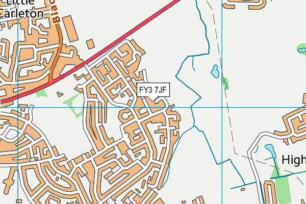 FY3 7JF map - OS VectorMap District (Ordnance Survey)