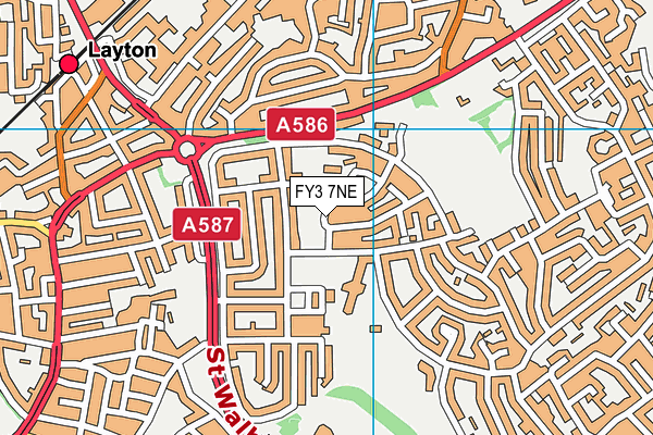 FY3 7NE map - OS VectorMap District (Ordnance Survey)