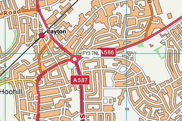 FY3 7NL map - OS VectorMap District (Ordnance Survey)