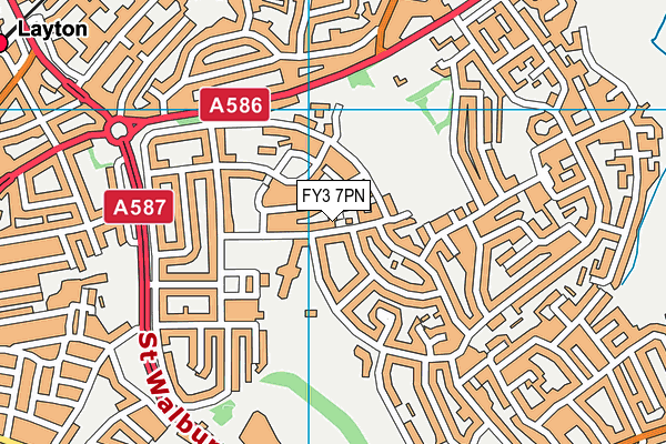 FY3 7PN map - OS VectorMap District (Ordnance Survey)
